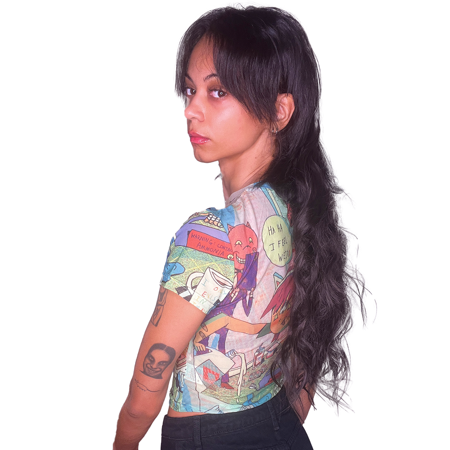 Ha Ha I Feel Weird Mesh Tee