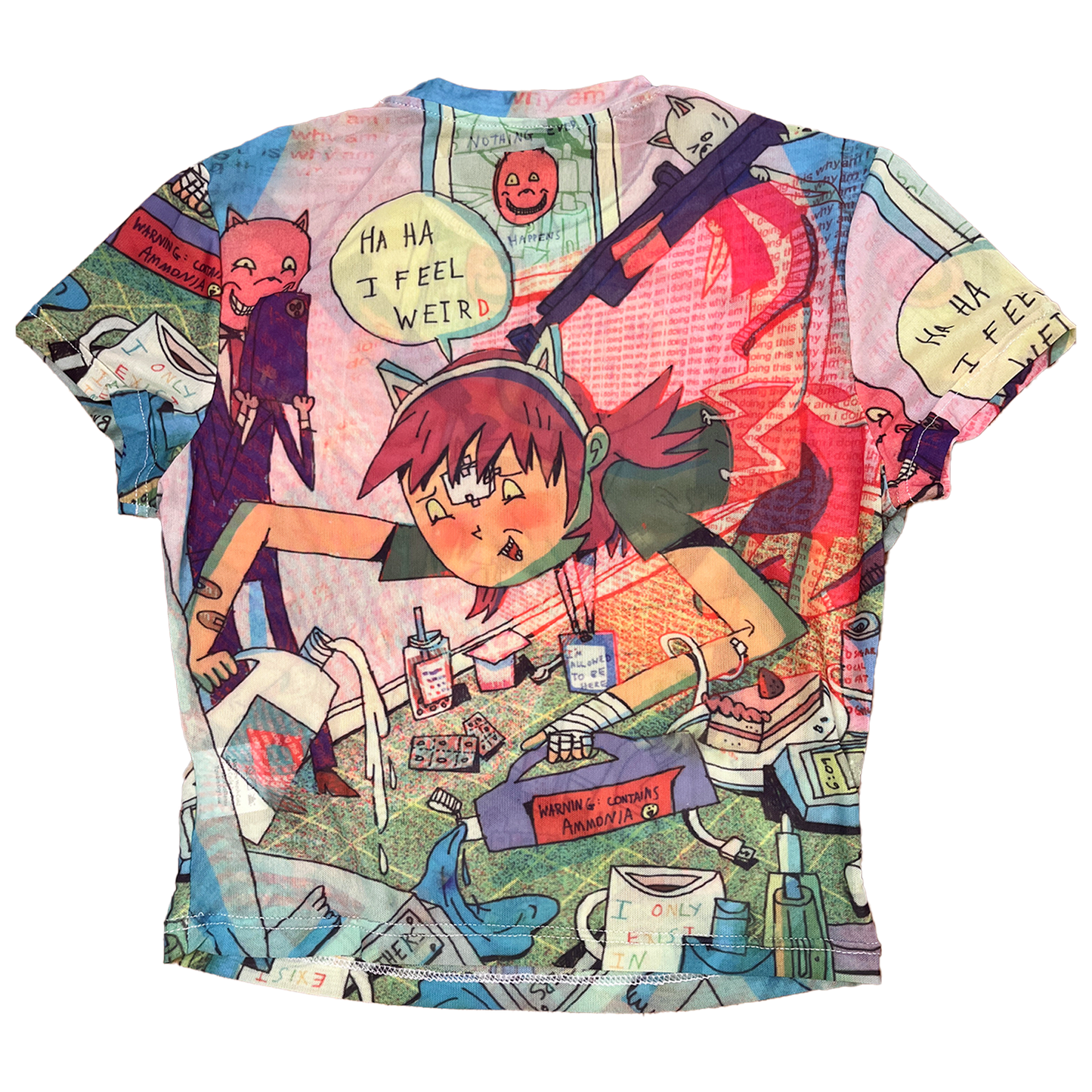 Ha Ha I Feel Weird Mesh Tee