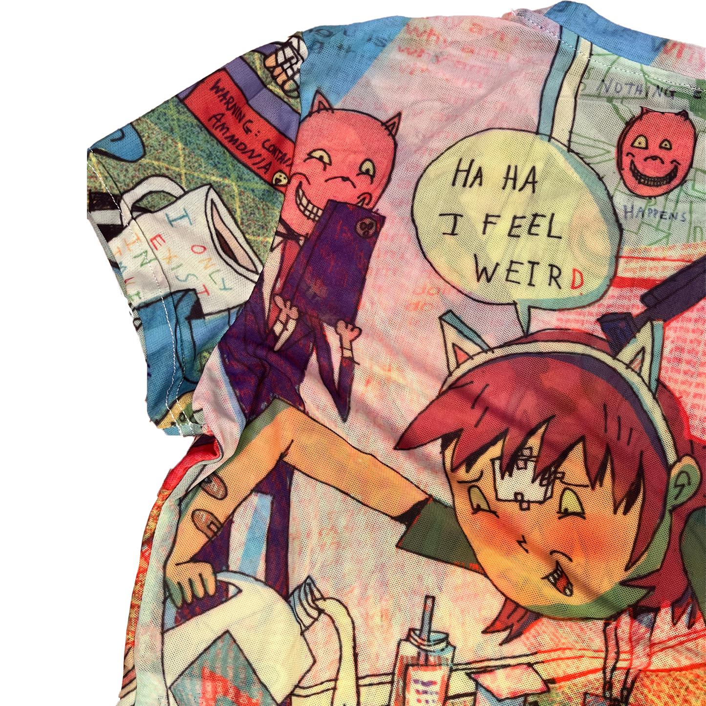 Ha Ha I Feel Weird Mesh Tee