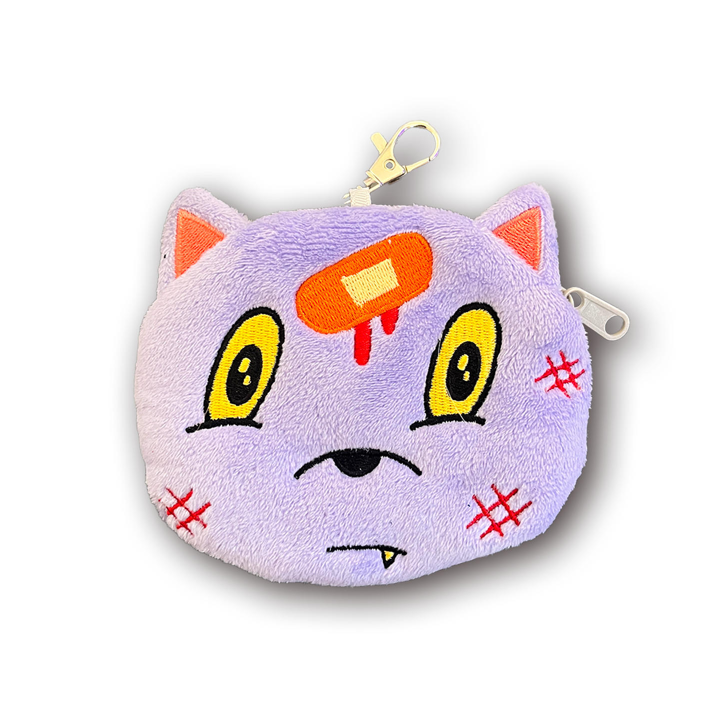 Knowledge Cat Zip Pouch Keychain
